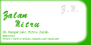 zalan mitru business card