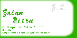 zalan mitru business card